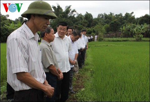 Chủ tịch nước Trương Tấn Sang thăm và làm việc tại Bắc Cạn - ảnh 1